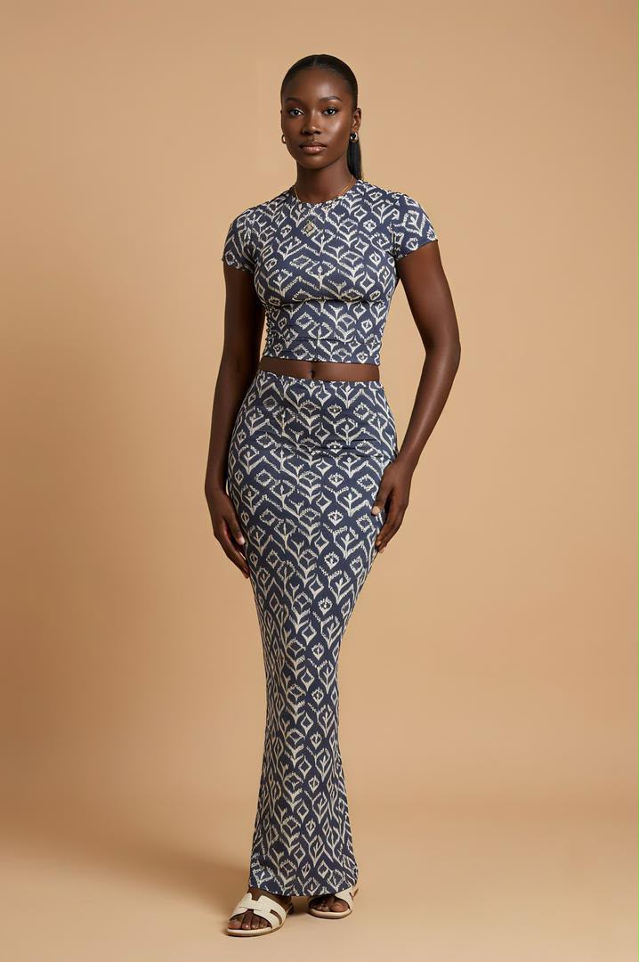 Spandex Maxi Skirt 2-Piece Set