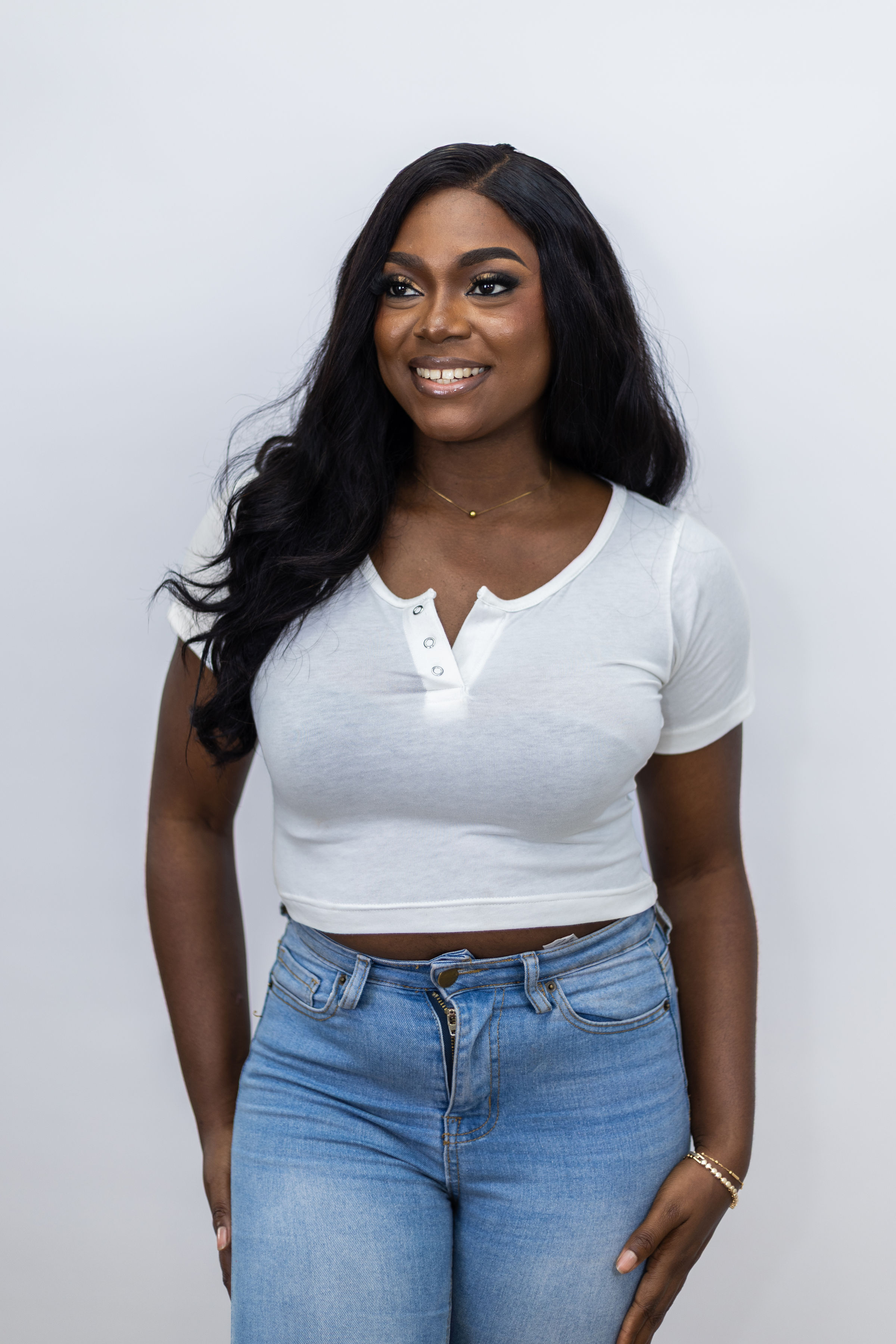 Women Button-Up Crop Top