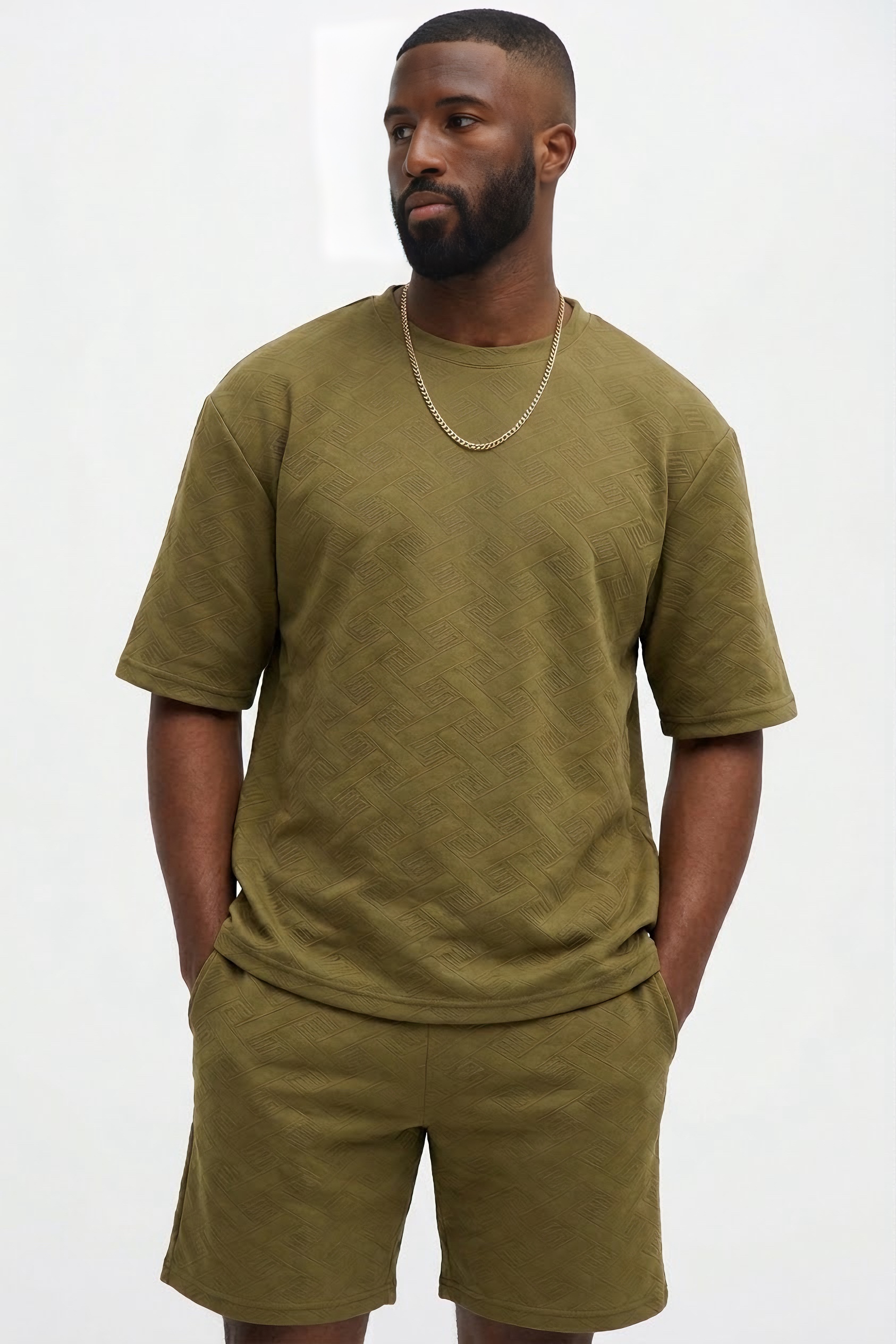 Men Two-Piece Shorts And Shirt