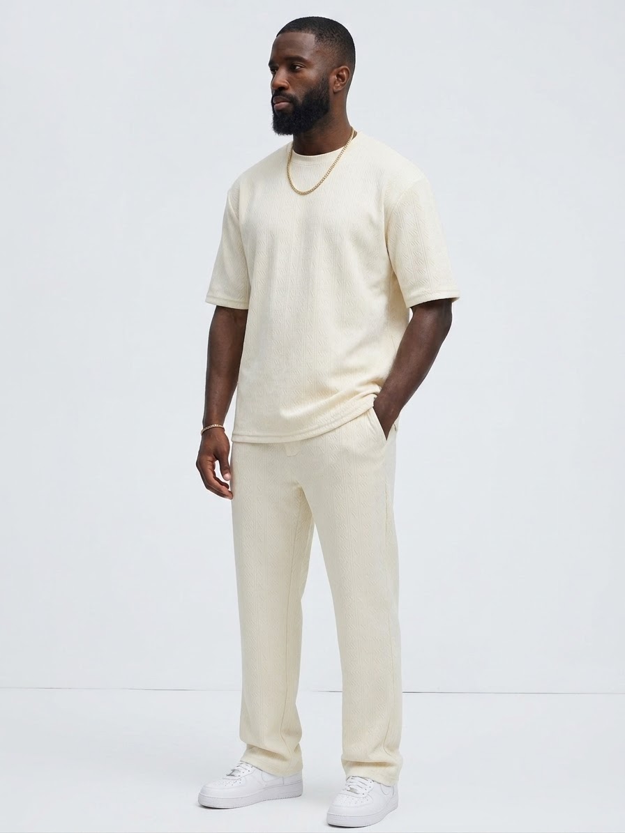 Men Two-Piece Trousers And Shirt