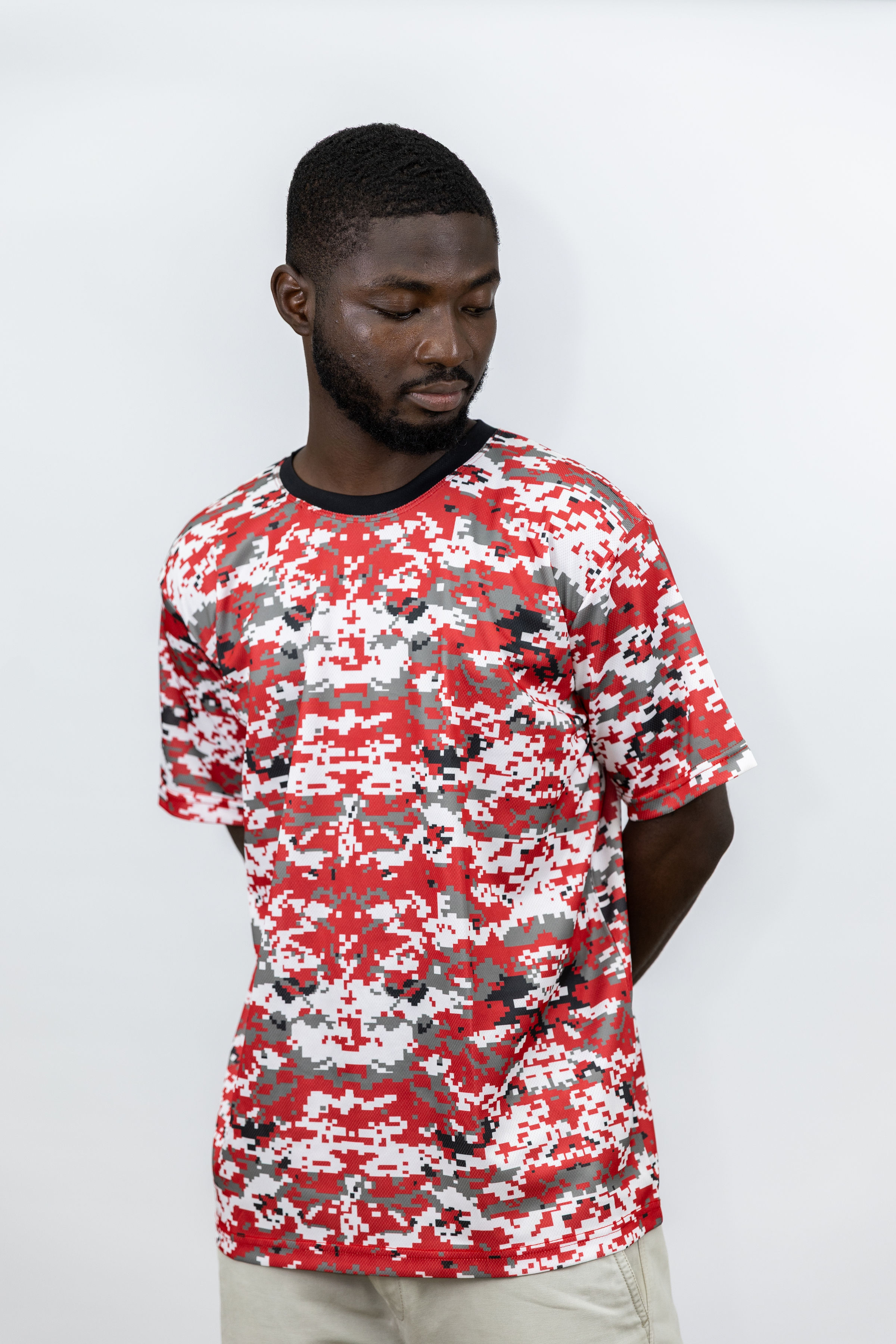 Camouflage Polyester Sporty T-Shirt