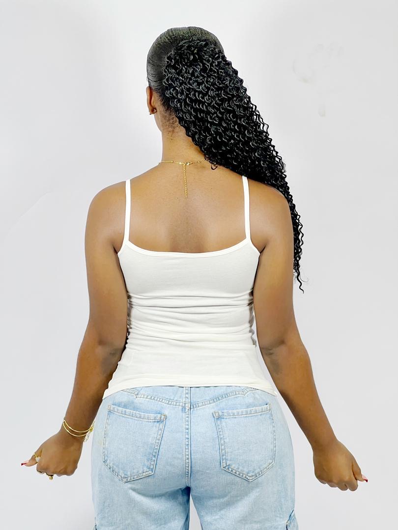 Off White Spaghetti Strap Top