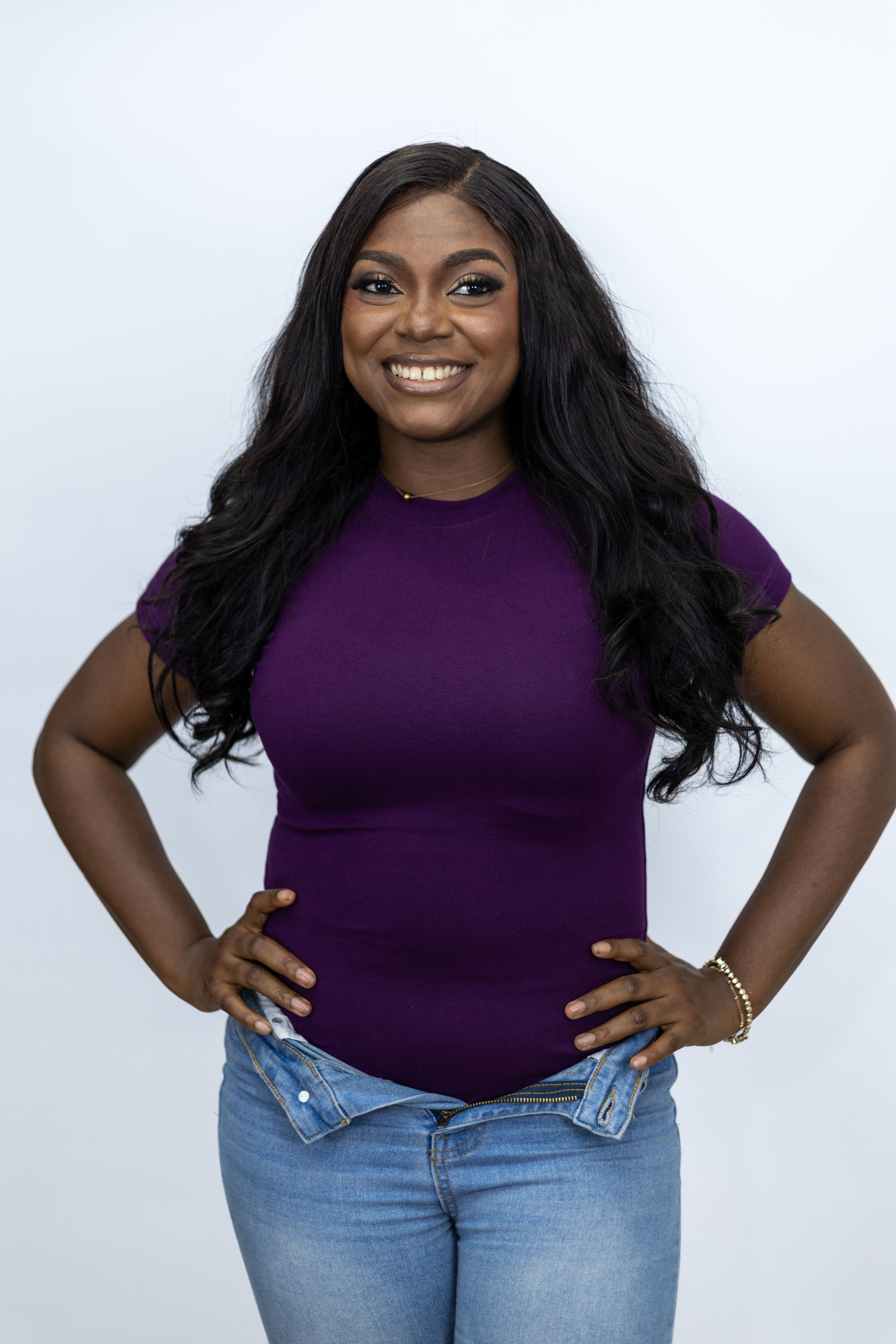 Purple Women High Neck Bodysuit