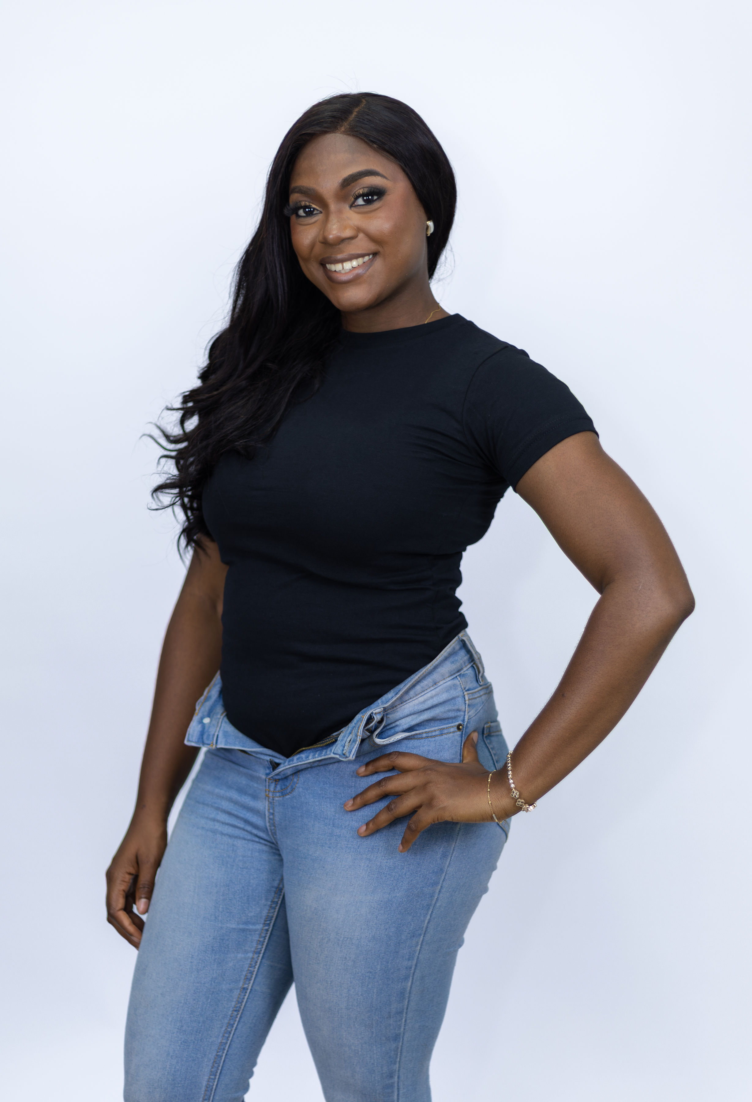 Black Women High Neck Bodysuit