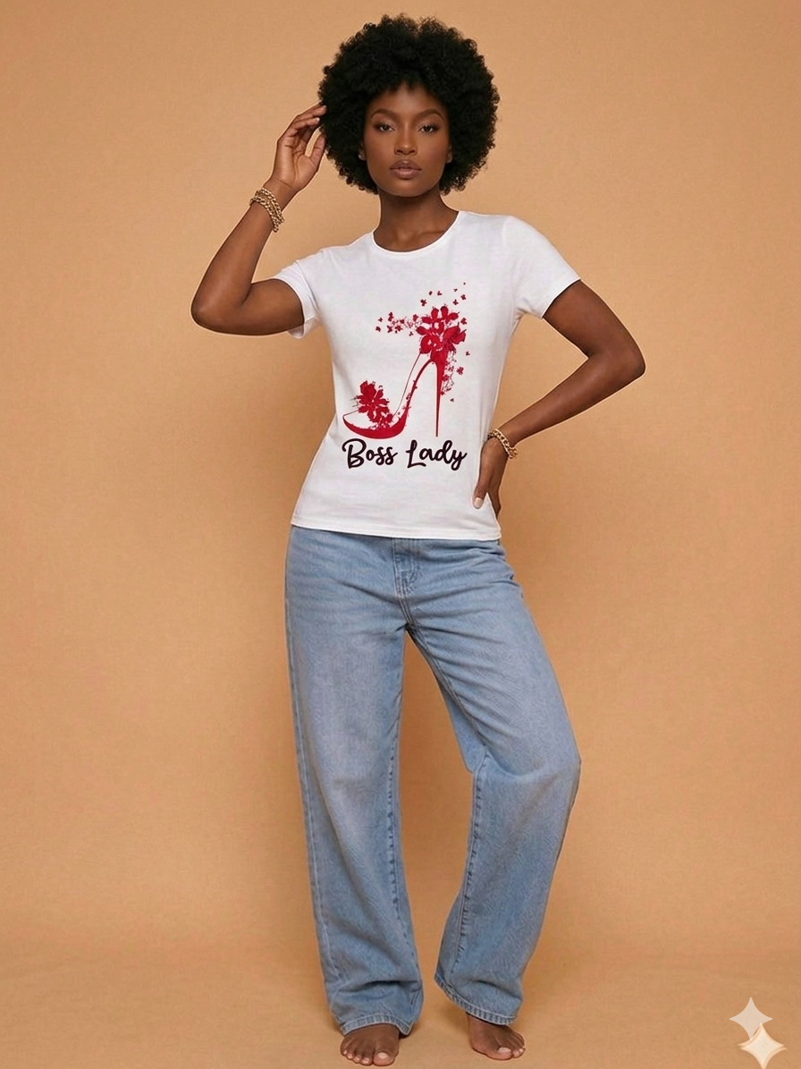Women's printed t-shirt(Boss Lady)