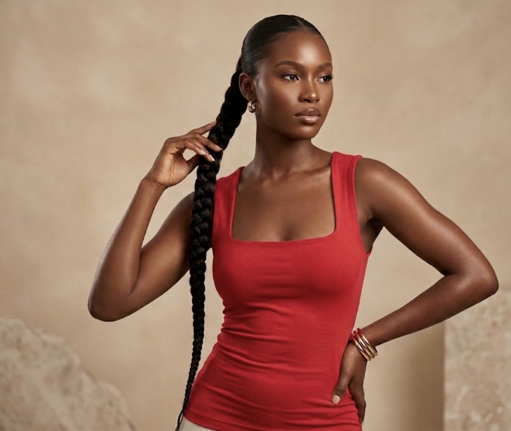 Spandex Square Neck Sleeveless Top