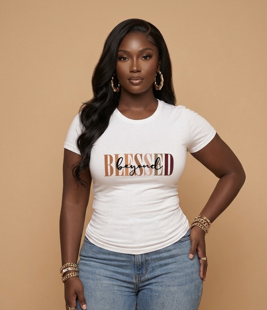 Women’s printed t-shirt (BLESSED)