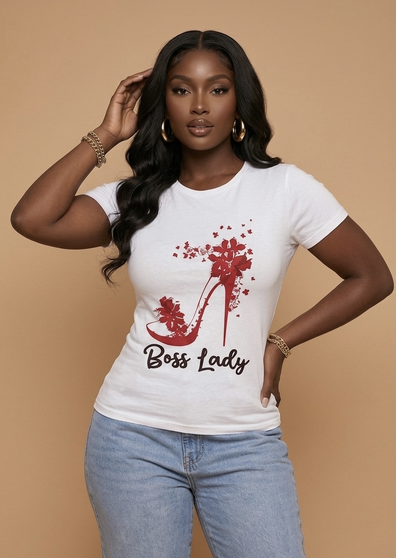 Women's printed t-shirt(Boss Lady)